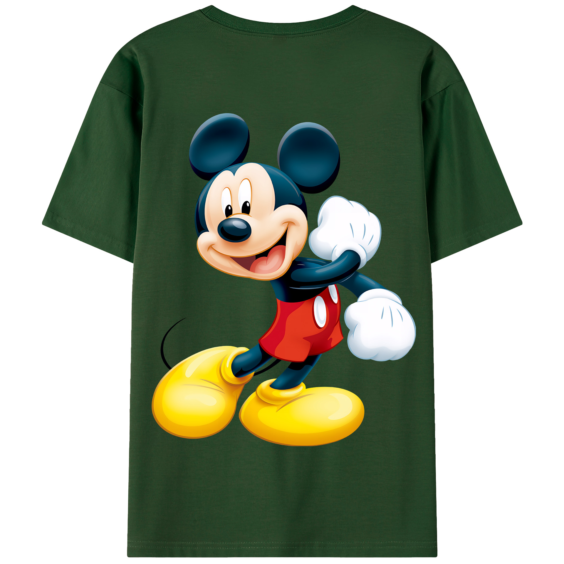 （画像用） ミッキーマウス Mickey Mouse 綿100％半袖Tシャツ（背面プリント）